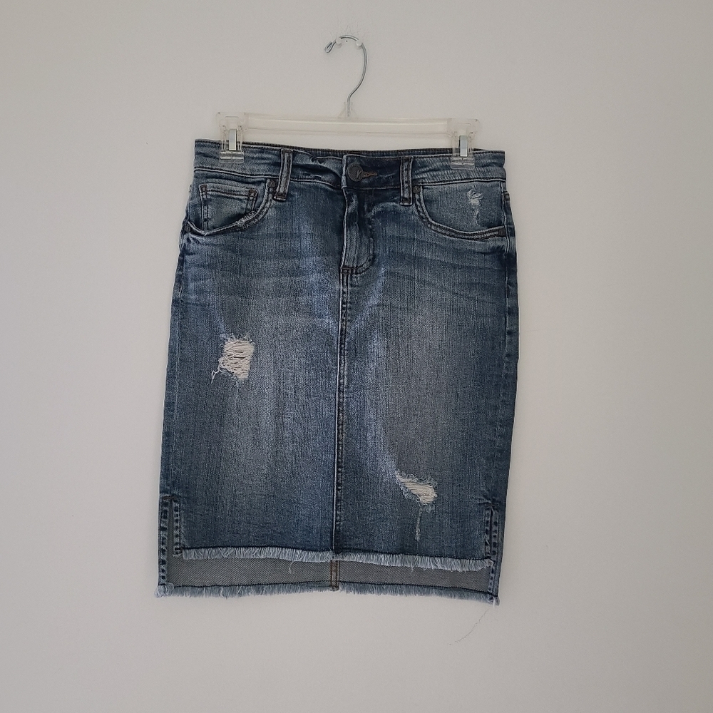 KUT FROM THE KLOTH Connie denim skirt - Picture 1 of 4